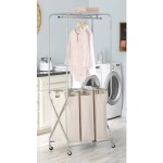 Tas gantungan Whitmor yang dapat dilepas, cokelat muda, pusat cucian tiga tingkat